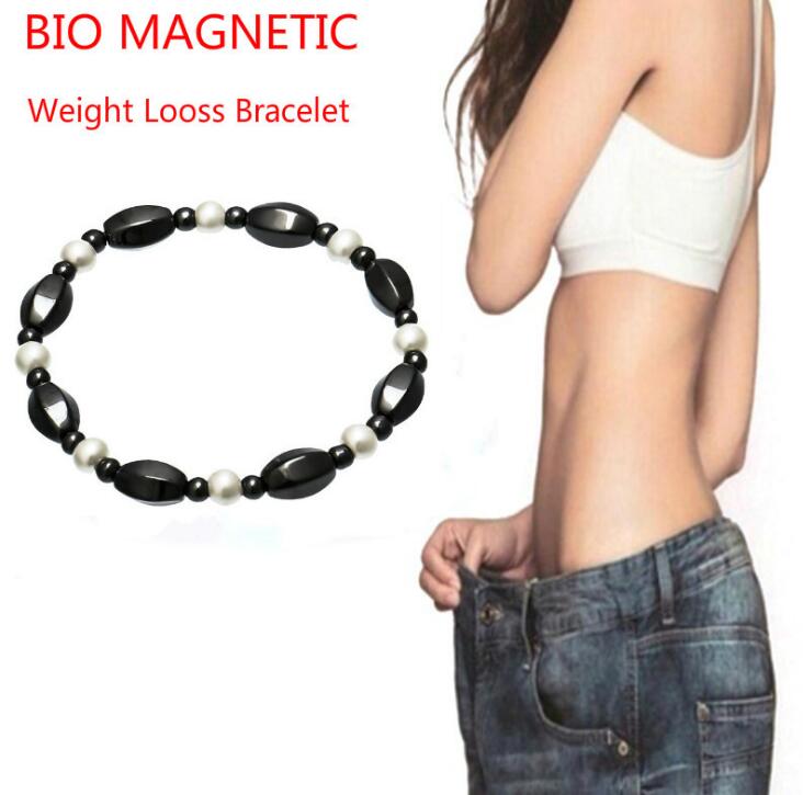 

New magnetic black gallstone Pearl Bracelet hand string knitted by pure hand leather rope free shipping