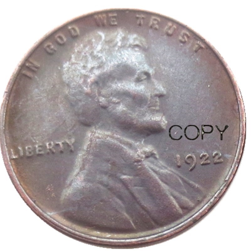 

US 1922 P/S/D Wheat Penny Head One Cent Copper Copy Pendant Accessories Coins