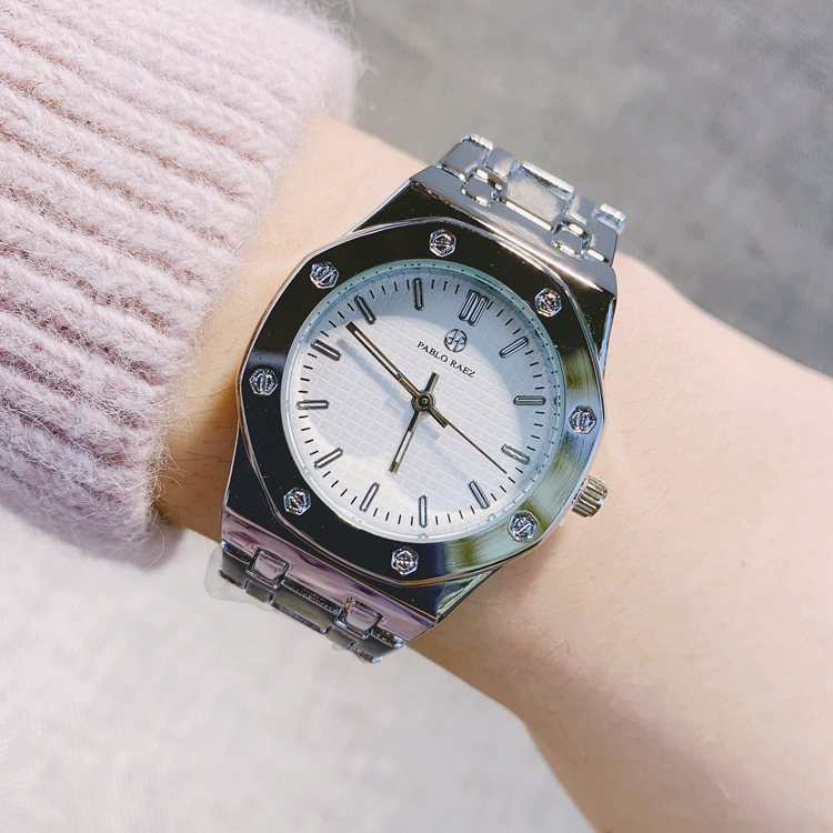 

HOT item Fashion Women Dress Watch relogio feminino Silver Luxury wristwatch dropshipping lady party watches Quartz Clock elegant wristwatch, Silver white