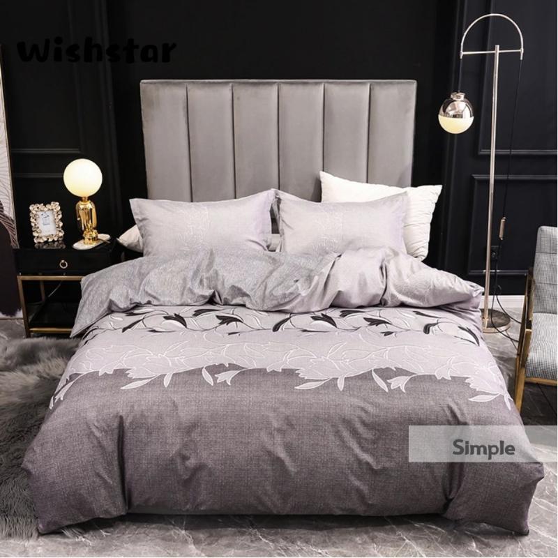 

Europe And American Style Solid Cymbidium Printed Duvet Cover Set King Bed Linen With Flowers Single Double Bedding