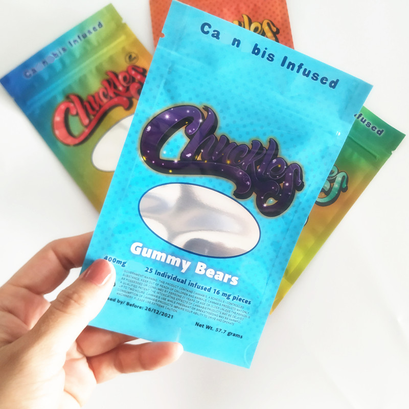 

Vape Smell Proof Chuckles Bag with 3 Kinds Child Proof Resealable Bags mylar bag for dry herb flower