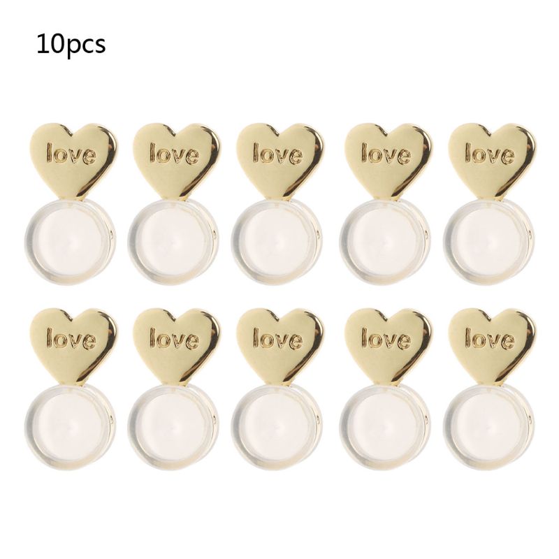 

Stud 10Pcs Heart Love Earring Lifters Adjustable Hypoallergenic Support Backs M0XF