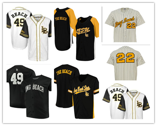 

NCAA Long Beach State 49er Colosseum Batter Up Baseball Custom Men Women Youth Any Number Name Stitched Baseball Jerseys S-4XL, Custom any name number