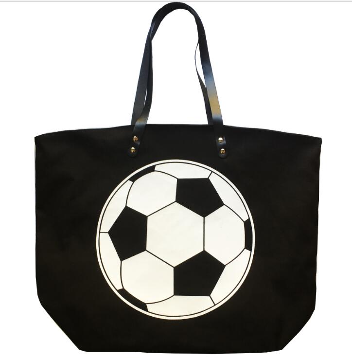 

fashion 12 style Canvas Bag Baseball Tote Sports Bags Casual women girls Softball Bag Football Soccer Basketball Cotton Canvas Tote Bag, Multicolor
