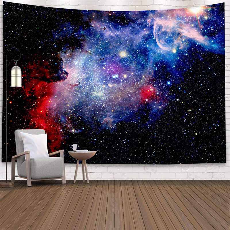 

Starry Universe Tapestry Wall Hanging Wall Cloth Tapestries Hippie Fantasy Night Tapestry Moon Trippy