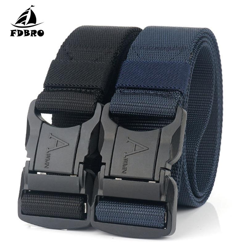 

FDBRO Tactical Belt Aluminium Alloy Buckle Nylon Weave Belt 125cm Hiking Camping Trekking Hunting Training Battle, 0112130grey