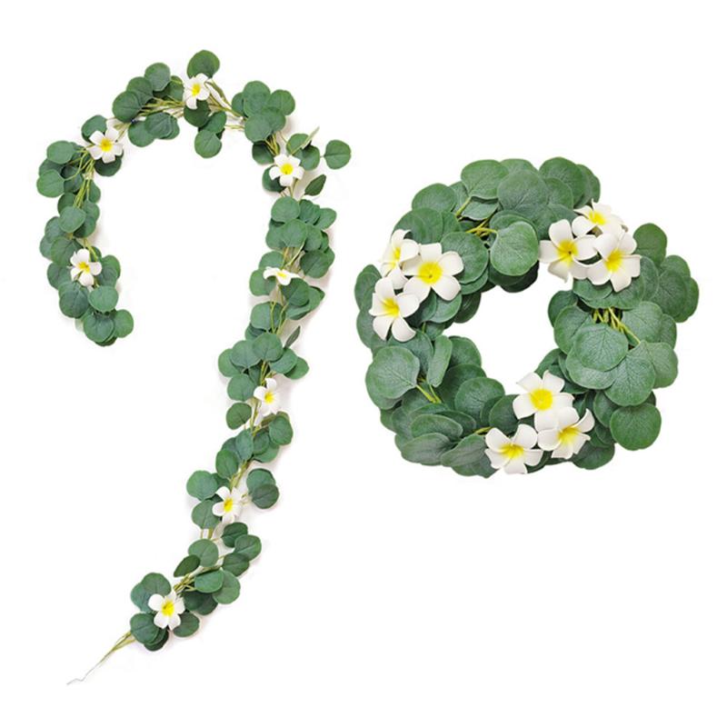 

2m Home Decor Artificial Flower Wreath Garland Hanging Greenery Vine Silk Floral Vine Home Wedding Arch Wall Decorations