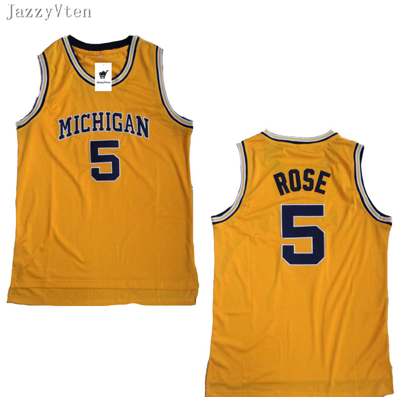 

High Quality Michigan Wolverines 5 Jalen Rose Jersey 25 Dwight Howard Jersey 4 Chris Webber University Mens College Basketball Jerseys, Black