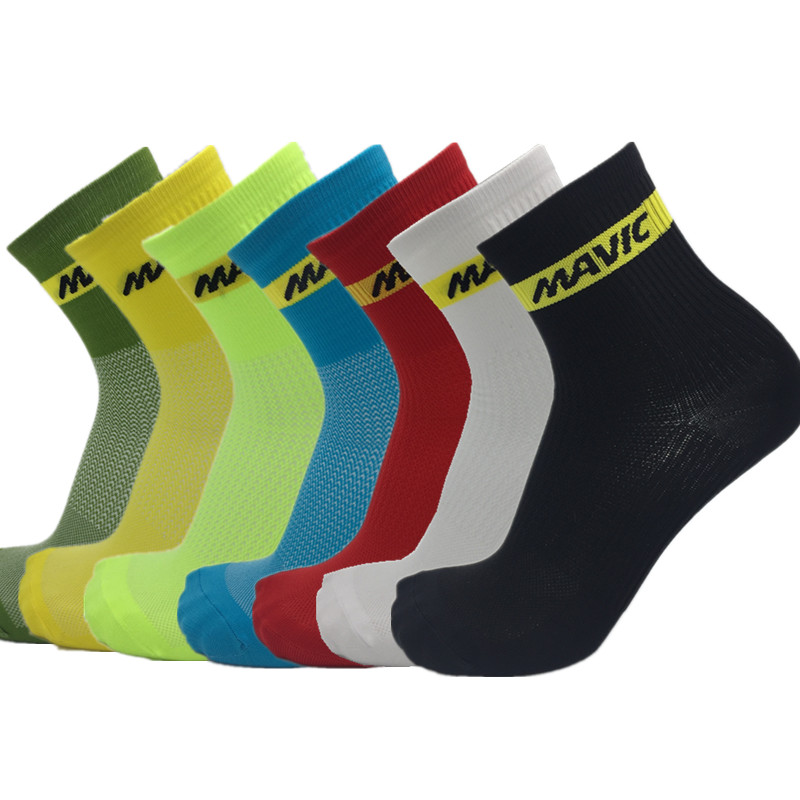 

Blacks White Sports Cycling Socks Men Bike Socks Footwear calcetines ciclismo Outdoor Compression Good Quality, Black