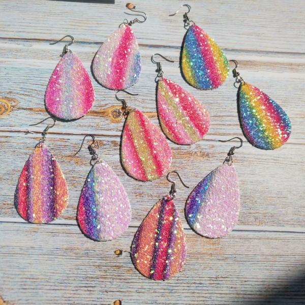 

Faux Leather Sequins Earrings Fashion Teardrop Dangle Earrings Colorful personality Drop Earrings for Women Girl 24 Sytles