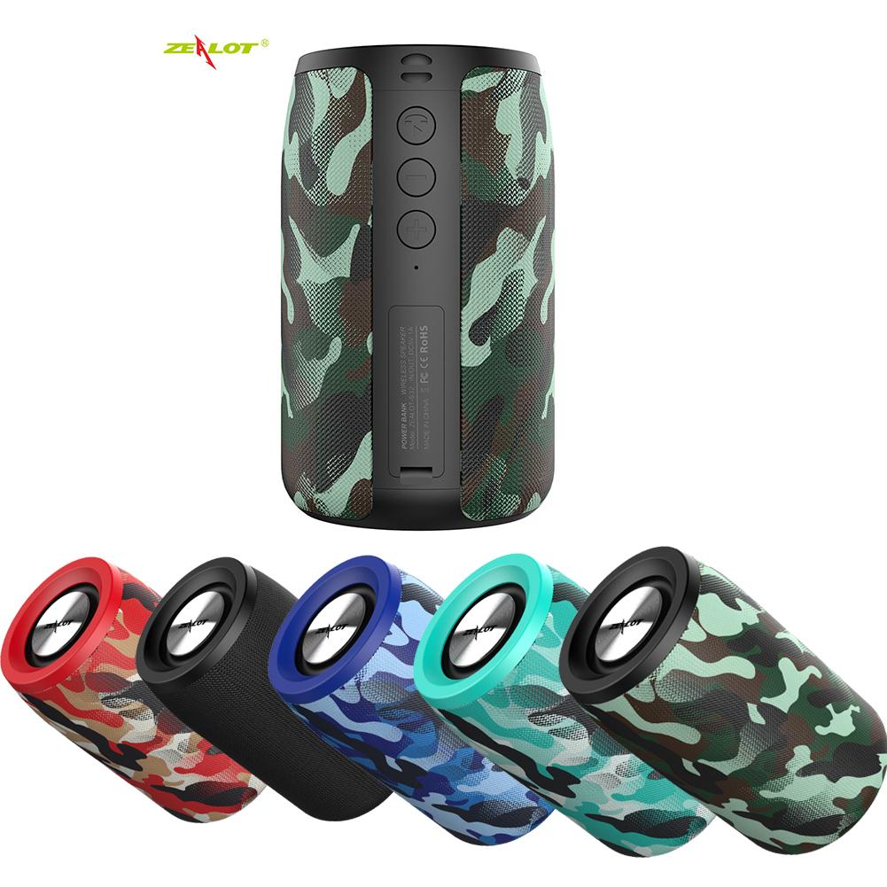 

ZEALOT S32 Portable Bluetooth 5.0 Speaker Wireless Hifi Subwoofer 3D Stereo Diaphragm Audio TF Card AUX USB Flash Drive Play Mini Speakers