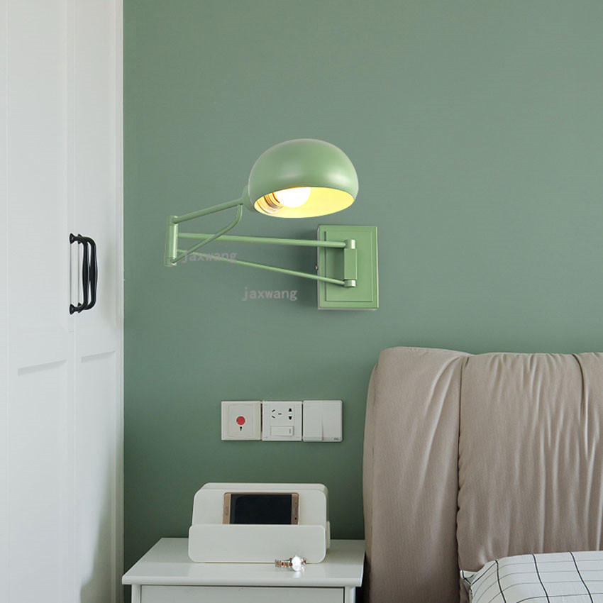 

Modern LED Creative Adjust Sconces Nordic Iron Wall Lamps Beside Bedroom Warm Wall Light Living Room Sconces Light Fixtures