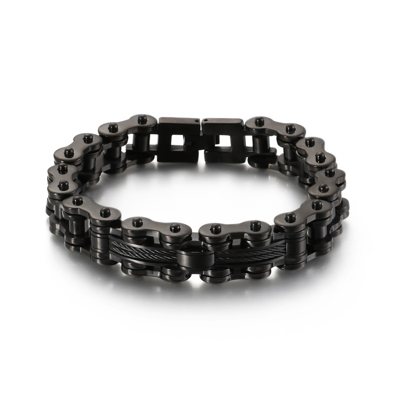 

Link, Chain Titanium Steel Men's Tide Bracelet Rock Personality Stainless Locomotive