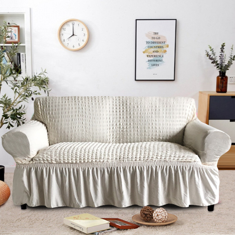 

European sofa cover Universal all-inclusive sofa cover stretch Woven three double seat slipcover for couch Skirt cushion