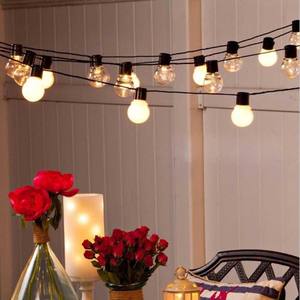 

110v 220v 6m 20 led wedding string fairy light christmas LED Globe Festoon bulb led fairy string light outdoor party garden garland