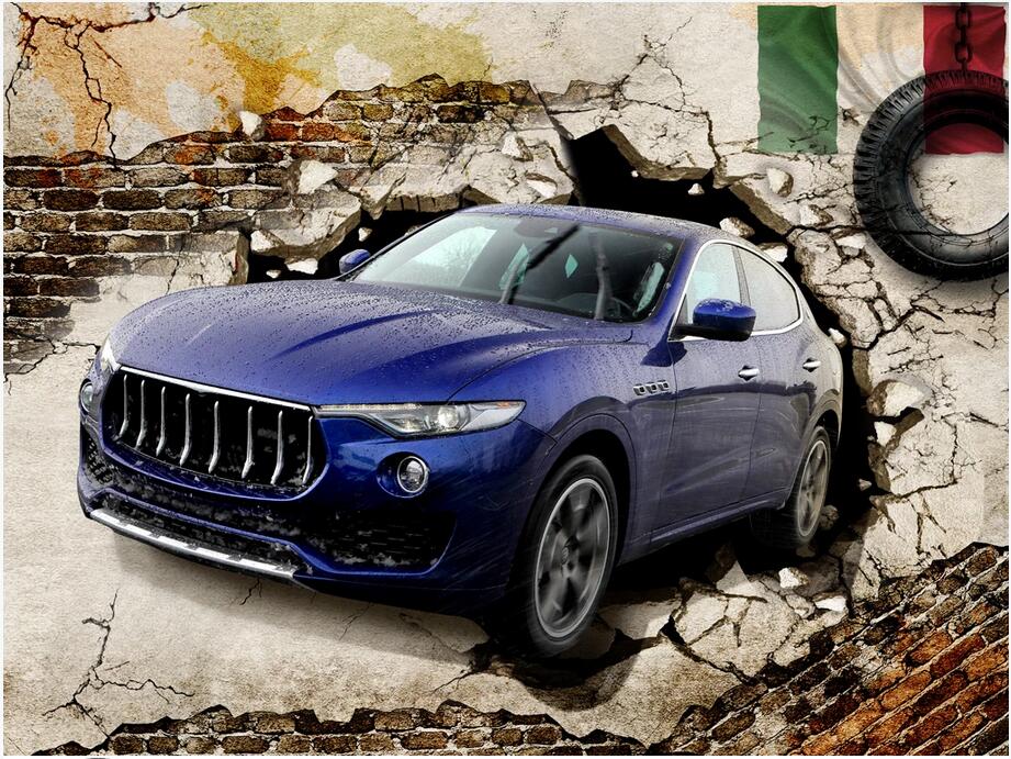 

WDBH 3d wallpaper custom photo modern Car broken wall 3D personality wallpaper ktv art home decorat wallpaper for walls 3 d, Non-woven