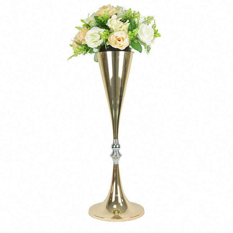 

10pcs/lot 70cm gold Silver Wedding Flower stand wedding table top chandeliers flower rack 05