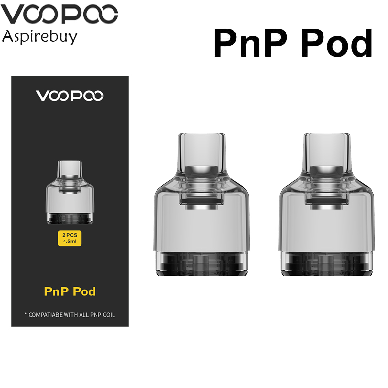 

VOOPOO PnP Pod Cartridge 4.5ml Tank Atomizer 2pcs/pack fit all PnP Coil for Voopoo Drag 2 Drag X Drag S Authentic