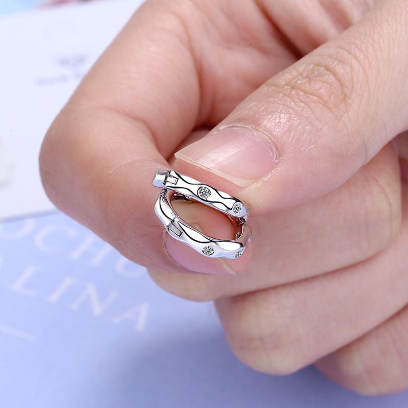 

Todorova Minimalist Circle Hoop Earrings Shine Cubic Zirconia Round Small Earrings for Women Wedding Jewelry