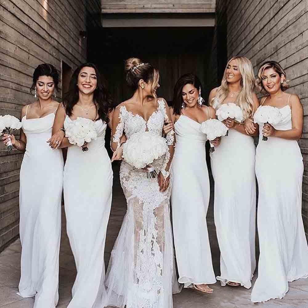 champagne colour dresses bridesmaids