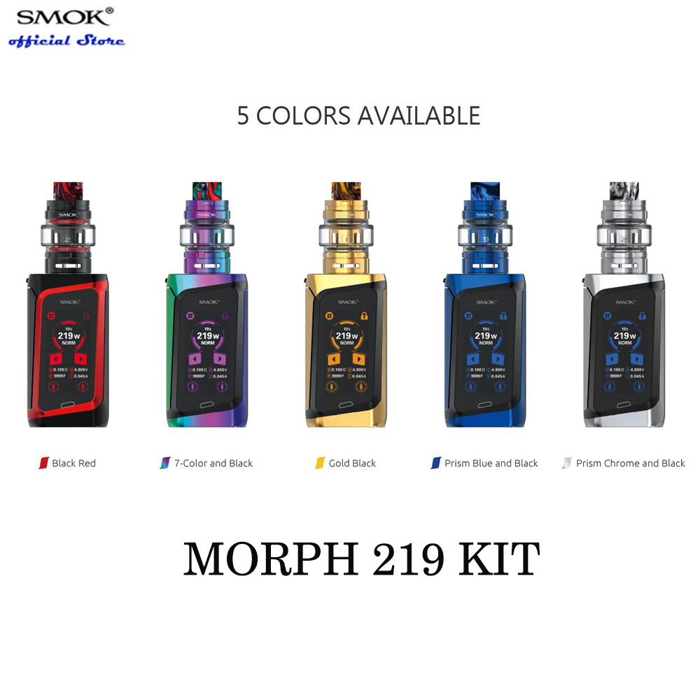 

Authentic SMOK Morph 219 Kit With 6ml TF tank BF mesh coils 0.25ohm Powered by dual 18650 batteries, Multi