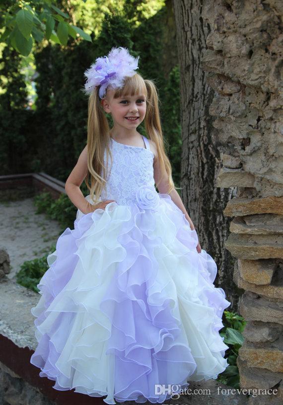 

2019 Free Shipping Princess Cheap Organza Flower Girl Dresses Ball Gown Toddler Long Pretty Kids First Holy Communion Dress, Green
