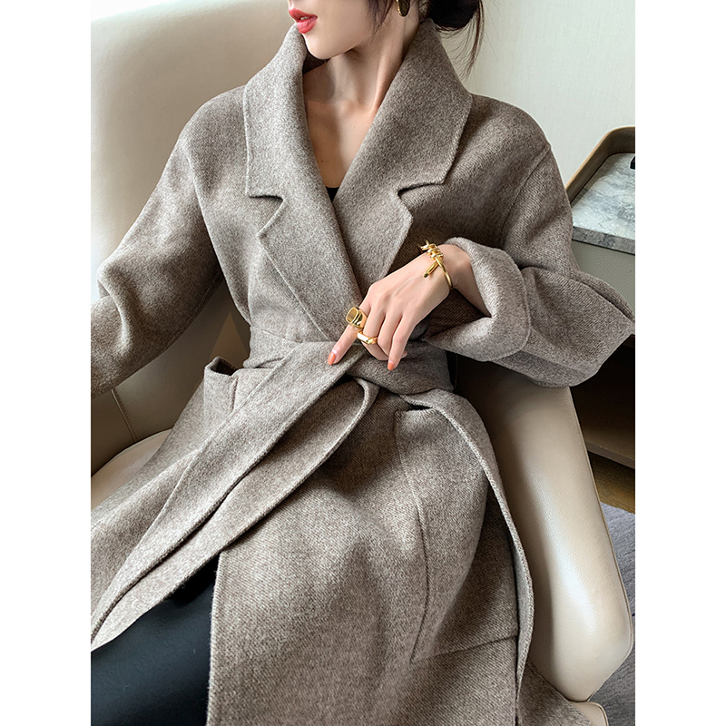 

Elegant Winter Autumn100% Wool Coat Female Vintage Woolen Jacket Women Korean Manteau Femme Hiver 2020 Casual Blend Coats 8277, Yanmai