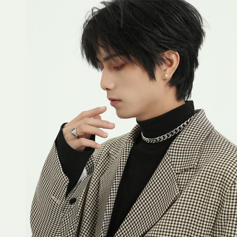 

Men Vintage Plaid Casual Suit Coat Overcoat Male Japan Korea Streetwear Fashion Loose Blazer Jacket Outerwear, M5-am-9902