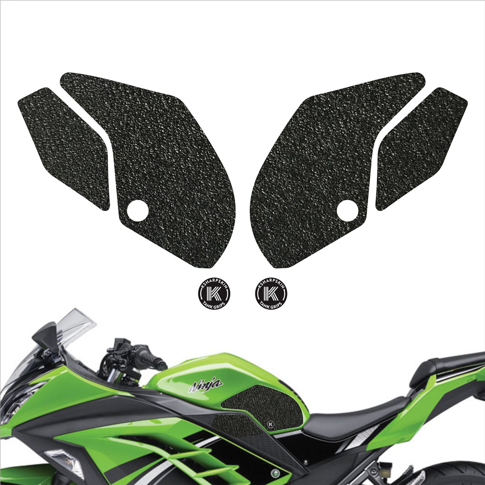 

Motorcycle fuel tank traction pad side non-slip stickers knee pads frosted decals for KAWASAKI 13-16 NINJA 300 EDITION 13-16 250 ABS, K-tg01-043-cle