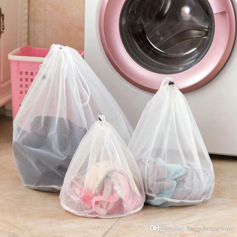 

Nylon Washing Laundry Bag Foldable Portable Washing Machine Professional Underwear Bag Laundry Bags Mesh Wash Bags Pouch Basket BH2111 CY