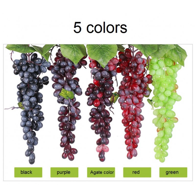

Party Favors Artificial Fruit Grapes Lifelike Simulation Plastic Fruit Decorative for Kitchen Pub Home Cabinet Ornament