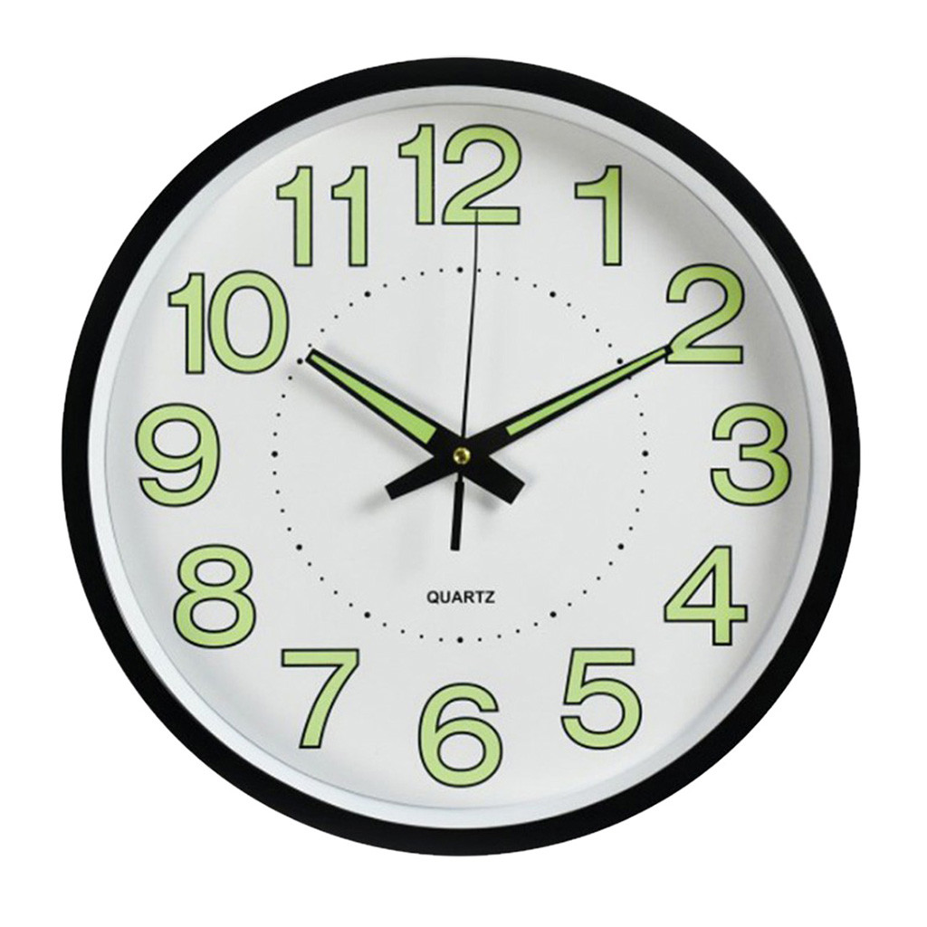 

12 inch 30CM Glow Dark Wall Clock Silent Quartz Luminous Wall Classic Night Clocks Bedroom Living Room Simple Clock bedroom