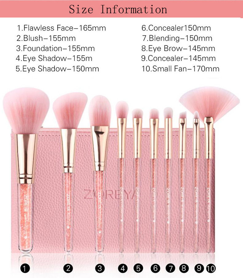 pink eyeshadow brushes