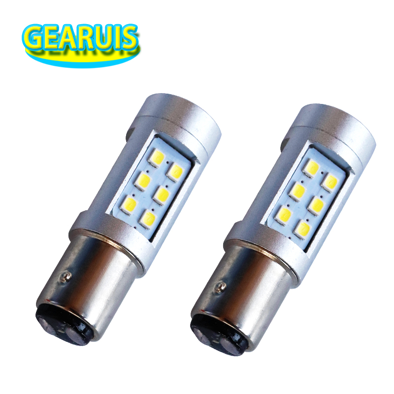 

2pcs Car auto S25 1157 BAY15D P21/5W 1156 BA15S 21 SMD 2835 LED Bulbs Car Reverse Lights Stop Tail Lamp Turn Signal Brake lights, As pic