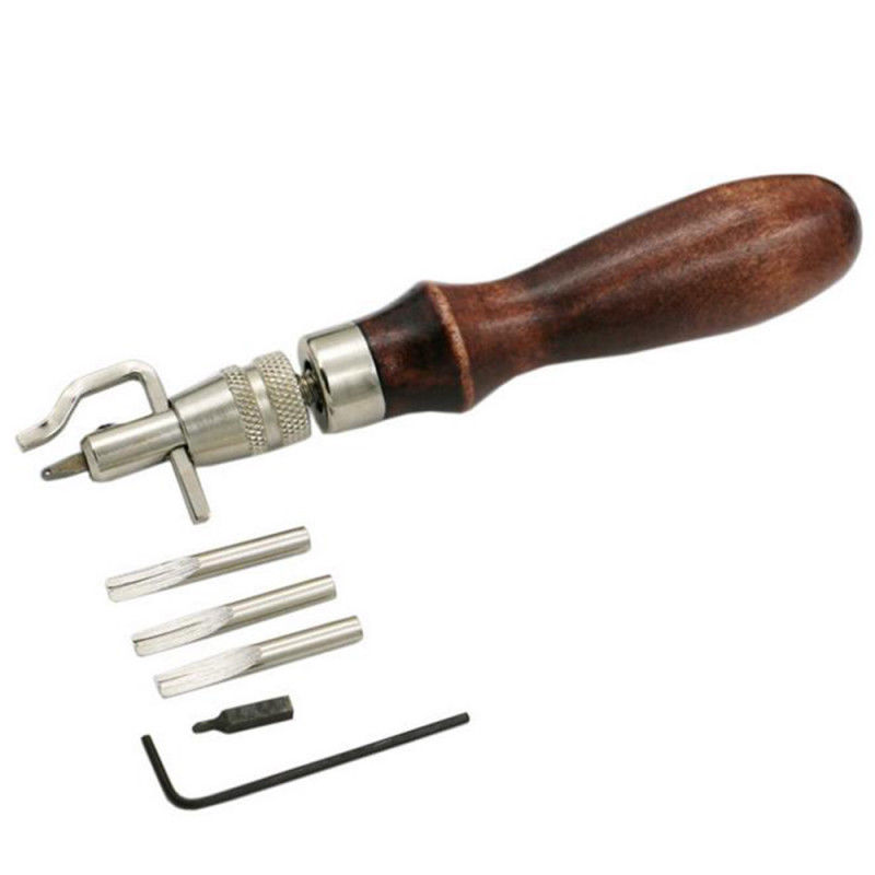 

5-in-1 DIY Wood Leather Adjustable Splicing Growell Crease Leather Tool
