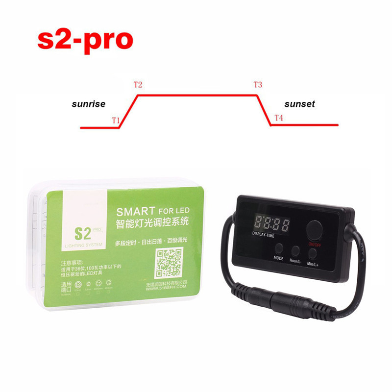 Aquarium S2 PRO LED Light Dimmer Controller Modulator Fish Tank Light Lamp Intelligent Lighting Timing Dimming System L000-L10002