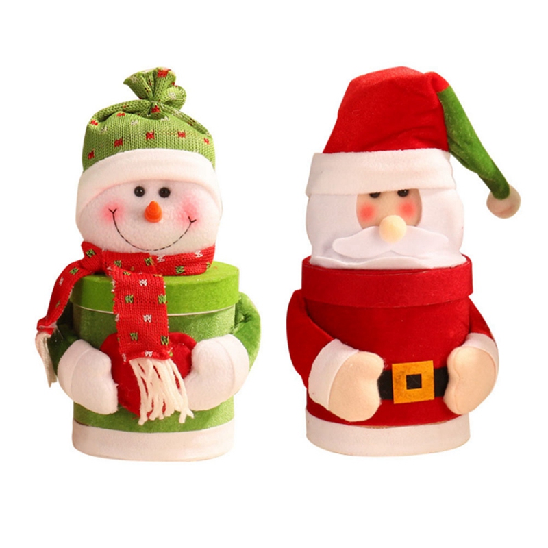 

Christmas Apple Box Santa Bag Xmas Sweet Bag Christmas Candy Jar Storage Bottle New Year Gift Bags for Children