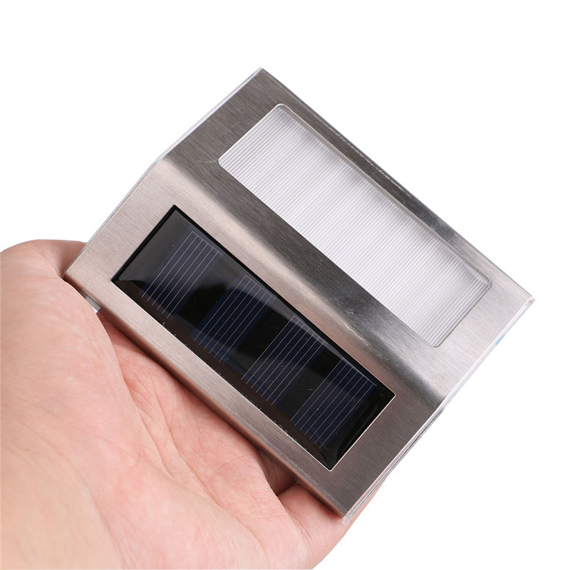 Outdoor wasserdichte Solar Treppenlicht LED Schritt Beleuchtung Edelstahl Lampe