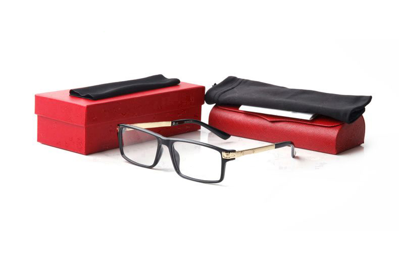 

Hot sale Myopia Eyewear Computer Spectacle Men Square eyeglasses metal legs glasses clear lens optical frame eyewear Oculos with box