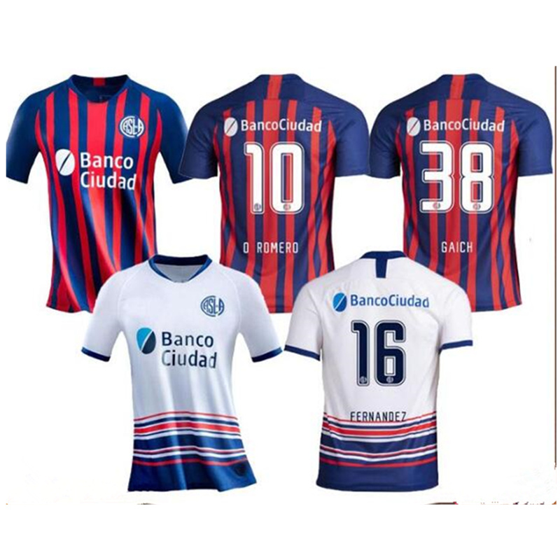 

New 2020 San Lorenzo Soccer Jersey 20/21 San Lorenzo Home #16 BELLUSCH Soccer Shirt #9 BLANDI CERUTTI Customized football uniform, Black;yellow