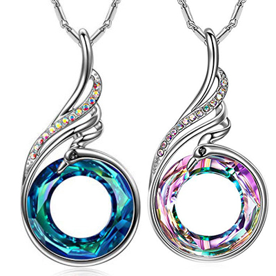 

Kimter Bohemian Pendant Necklace for Women Colorful Crystal Peacock Gradient Choker Necklaces Jewelry Valentine's Day Gift Free DHL B27FA