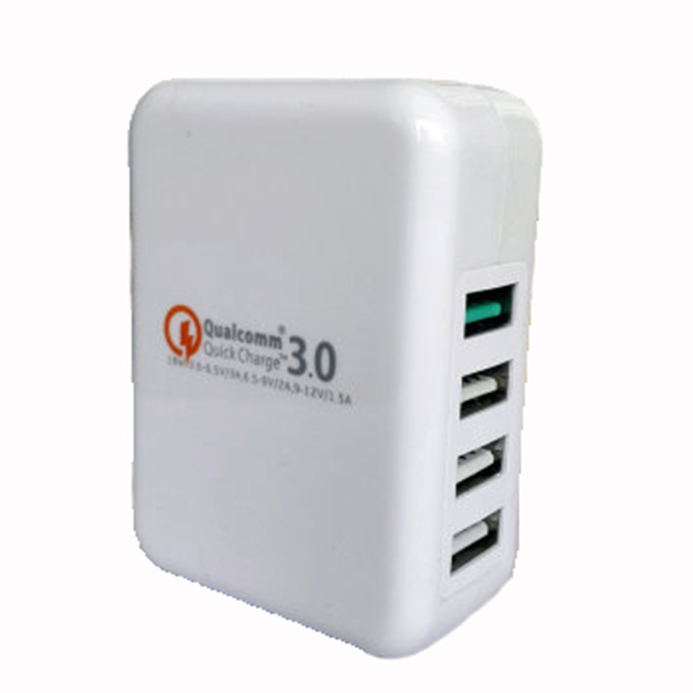 

XY-QC30-4U 4 USB Mobile Phone Charger Fast Charging Head Europe America