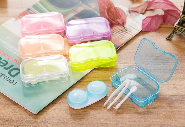 

100Pcs Contact Lens Case Contact Lens Box Accessories Contact Lens Kit 6 Colors