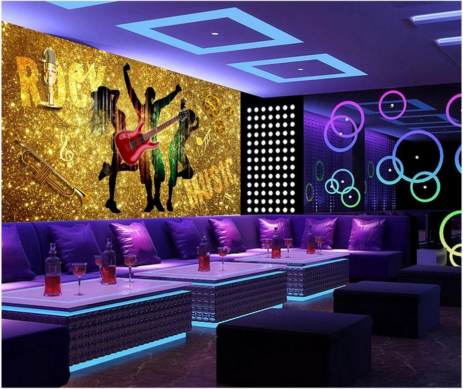 

3D wallpaper custom photo mural Rock music tooling murals, fashion cafe background stickers home decor wall art canvas pictures, Non-woven wallpaper