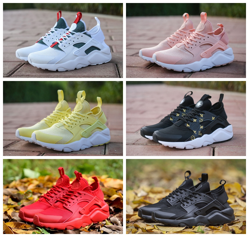 

2020 huarache run ultra men women running shoes triple black white red Cool Grey pink mens trainer breathable sneaker outdoor sports walkin