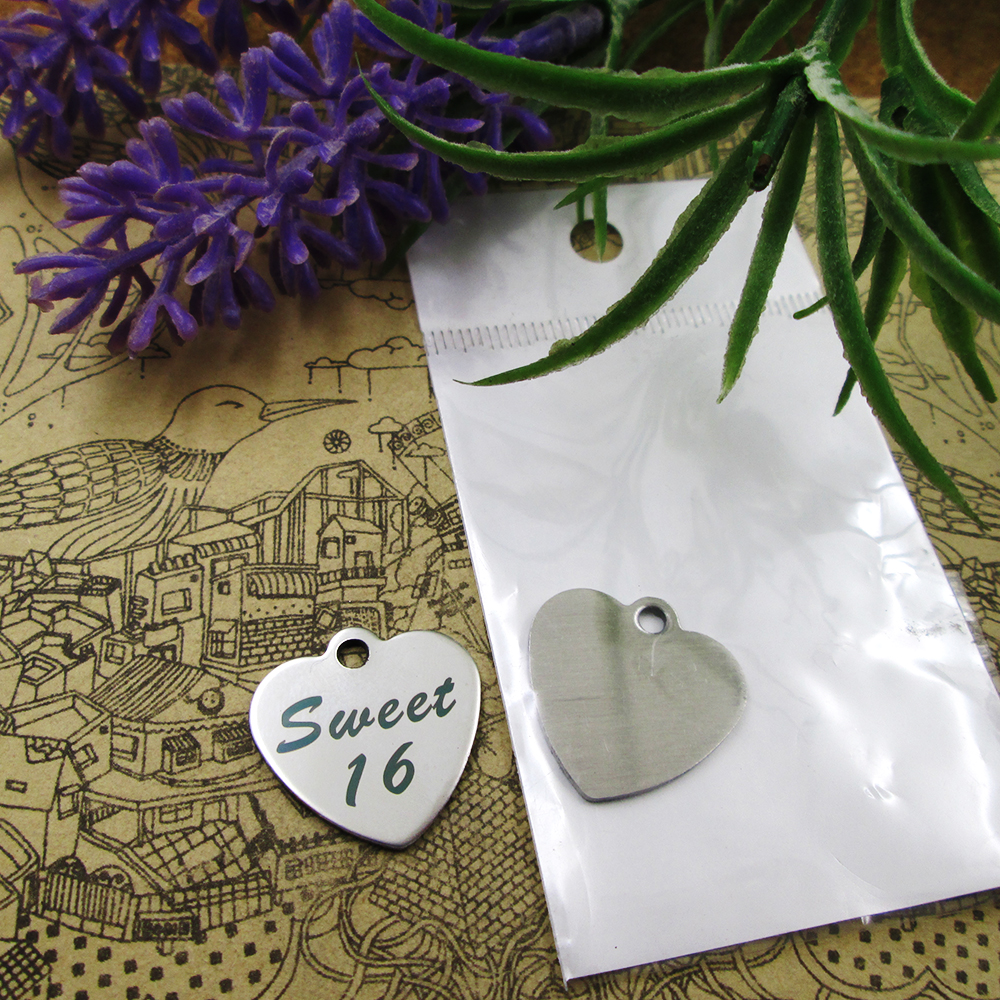 

40pcs--"sweet 16"stainless steel charms more style for choosing DIY Charms pendants for necklace