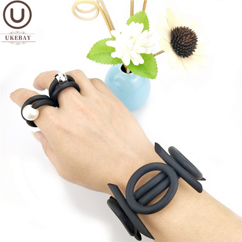 

UKEBAY New Gothic Charm Bracelet Jewelry For Women Cuff Bangles Strange Body Accessories Wholesale Hand Chains