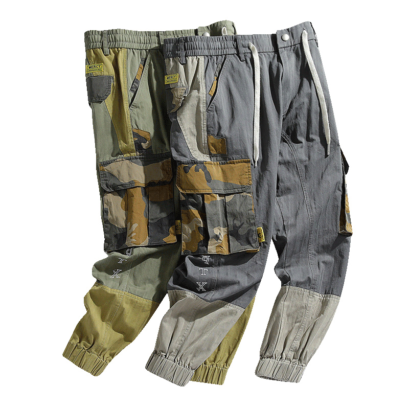 

2020 New Spring Streewear Joggers Men Cotton Casual Men Pants Slim Fit Ankle-length Trousers LBZ204, Gray