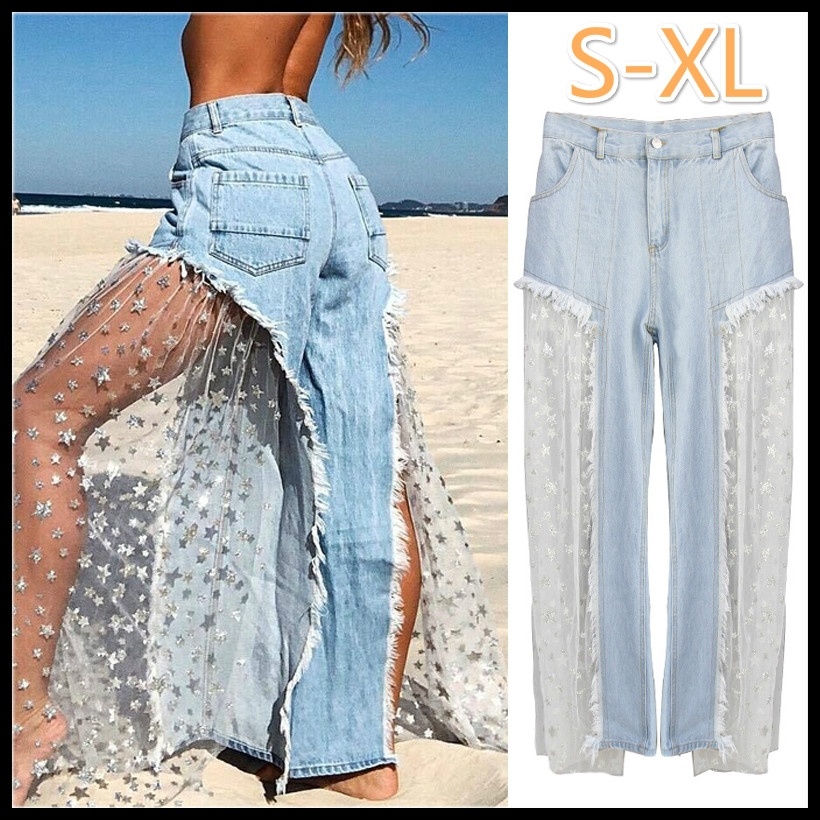 lace star jeans