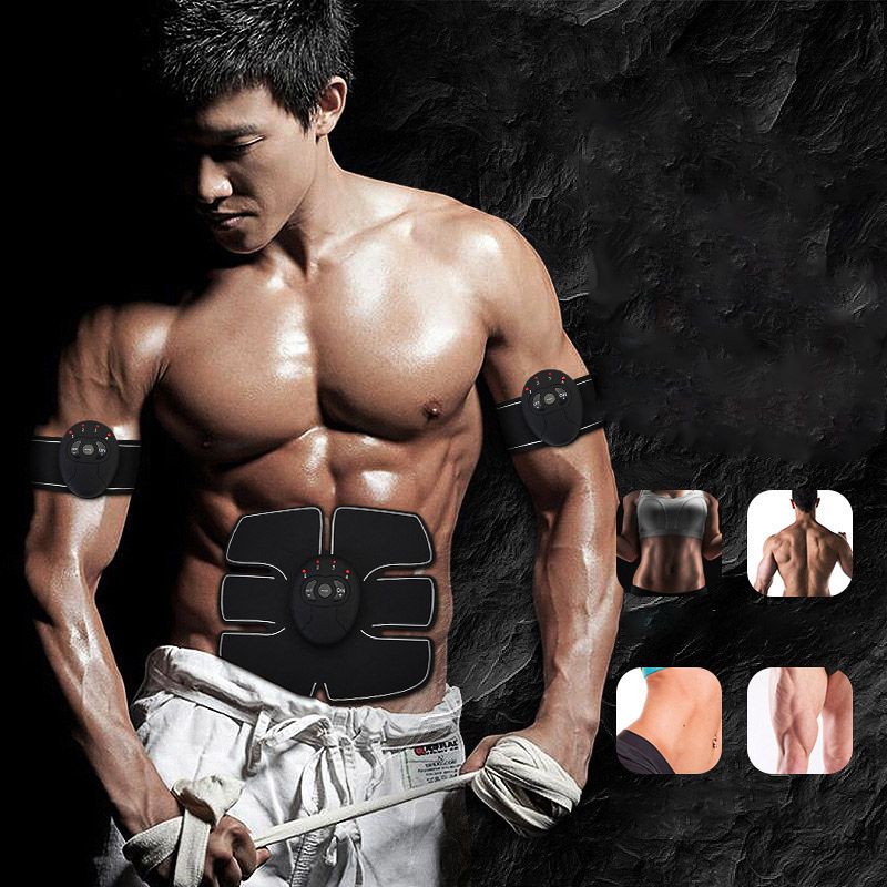 

New EMS Abdominal Belt Electrostimulation ABS Muscle Stimulator Hip Muscular Trainer Toner Home Gym Fitness Equipment Women Men, Beige